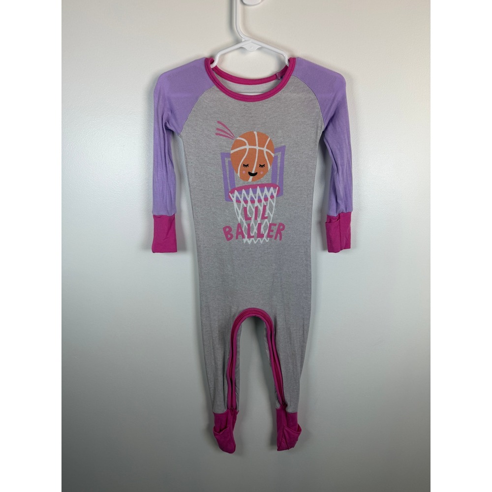 Little Sleepies Lil Baller Crescent Bamboo Zippy 12-18 Months